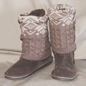 Muk Luks "Cheryl" pull-on sweater boots